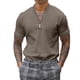 thumbnail image 1 of Camiseta ajustada para hombre, informal, de color puro, con cremallera, cuello simulado, manga corta para uso diario, 1 of 4