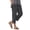 Dark Gray, variant on SwiftWear Women's Cotton Linen Straight Leg Pants Elastic Waist Casual Ankle Cropped Trousers with Pockets Stretch Pull On Comfy Pants