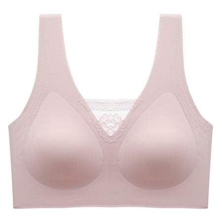 Juslio Minimizer Bras for Women Full Coverage Athletic Padded Comfortable Solid Vest Breasted Bra