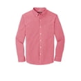 thumbnail image 3 of Port Authority W644 Broadcloth Gingham Easy Care Shirt, Rich Red/ White, M, 3 of 4