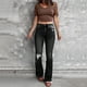 thumbnail image 3 of Gibobby Jeans pantalones de mujer Pantalones ajustados con cremallera elástica para mujer(Negro,CH), 3 of 5