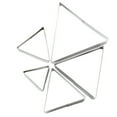 thumbnail image 1 of 5 Pcs Stainless Steel Triangle Biscuit Cutters Sweets Pancake Cutting Dies Home Baking Tool Embossing Molds (Silver), 1 of 6