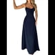 thumbnail image 1 of Vestidos Bohemios Fluidos con Aberturas y Cordones para Mujer, Vestido de Verano Informal de Corte A para Salir Azul Oscuro L, 1 of 6