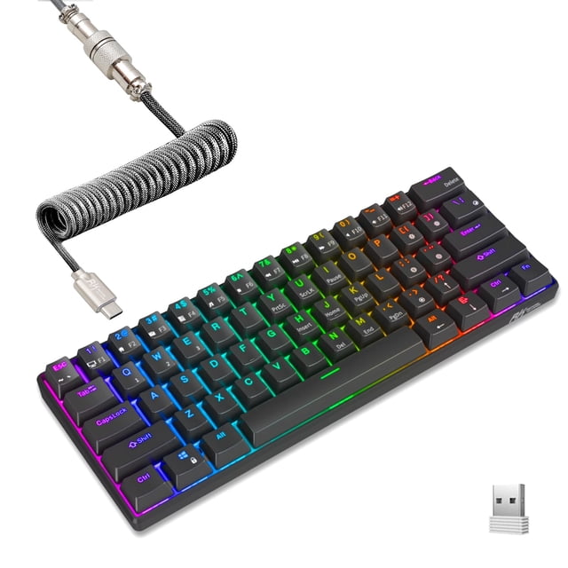 Teclado mecánico RK ROYAL KLUDGE RK61 60% RGB Blue Switch