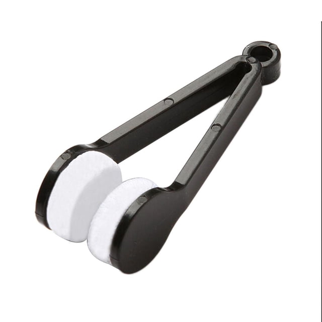Mini cepillo para gafas de dos caras, toallitas para gafas, limpiador de gafas negro Ehuebsd Libre de BPA