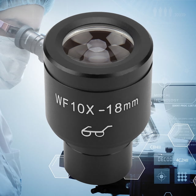 Eyepiece Lens, Durable WF10X/18mm Biological Microscope Wide Angle Hight Eyepiont Eyepiece Lens For Biological Microscopy With The Interface Of 23.2mm