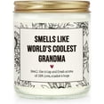 thumbnail image 1 of Shqiueos Jar Candle, Coolest Grandma, Lavender Scented, Rustic, 7 Oz, Up to 35 Hours Burn, 1 of 8