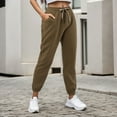 thumbnail image 5 of Sngxgn Women's Cotton Sweatpants Yoga Casual Pants Pants for Women with Pockets(Khaki,M), 5 of 9