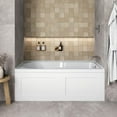 thumbnail image 2 of Streamline GA-311-24-BGL 60 in. x 32 in. Acrylic Right-Hand Drain Alcove Bathtub in Glossy White With External Drain in Brushed Gold, 2 of 5