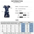 thumbnail image 2 of Enjiwell Women's Bohemian Polka Dot Print Elastic Draw Back V Neck Short Sleeve Chiffon Dress, 2 of 3