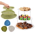 thumbnail image 2 of Mosey Cake Stand 3-Tier Folding Cupcake Stand Reusable Space-Saving Pastry Serving Tray for Home Wedding Party, 2 of 7