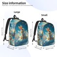 thumbnail image 2 of Rateoe Cute Angel Winged Rabbit Pattern Durable Canvas Backpack for Men & Women – Stylish & Lightweight – Adjustable Straps, Multiple Pockets – Fits 15-17 Inch LaptopsMedium, 2 of 5