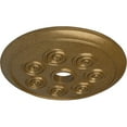 thumbnail image 3 of Ekena Millwork 25 1/4"OD x 4"ID x 2"P Spiral Ceiling Medallion (Fits Canopies up to 4"), Hand-Painted Pale Gold, 3 of 6