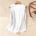 thumbnail image 5 of Uootdi Womens Embroidered Tank Tops Sleeveless Split Neck with Floral Embroidered Placket Retro Chic Style Soft Comfortable Everyday Tops Gift, 5 of 9