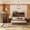 Walnut, variant on Harper & Bright Designs 4 Pieces Farmhouse Bedroom Sets, Wooden Queen Size Bed Frame with Storage Headboard and Charging Station, 2 Nightstands with 2 Drawers, 1 Dresser with 5 Drawers, Walnut