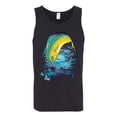 thumbnail image 2 of Mahi-Mahi Fish Catching Small Fish Animal Lover Mens Graphic Tank Top, Black, 3XL, 2 of 3