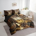 thumbnail image 3 of Manfei Western Theme 7-Piece Bedding Comforter Set for Female Men,Music Guitar King Bedding Sets,Rustic Retro Farmhouse Ultra Soft Bed Sheets,Luxury Bedroom Decor,Reversible, 3 of 8