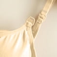 thumbnail image 5 of qolati Nursing Tank Tops for Breastfeeding Sports Maternity V Neck Soft Camisole Shirts with Built in Bra Beige XL, 5 of 9