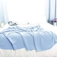 thumbnail image 4 of PiccoCasa Cotton Moss Stitch Blanket for Couch Sofa Chair Decorative Knit Blanket Pale Blue 50" x 60", 4 of 6