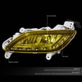 thumbnail image 2 of DNA Motoring FL-HV12-LED-AM For 2012 to 2016 Veloster LED DRL Srtip Front Bumper Driving Fog Light Amber Lens 13 14 15, 2 of 5