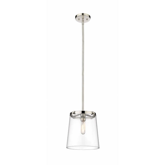 3032P10-PN-Z-Lite-Callista - 1 Light Pendant In Industrial Style-12 Inches Tall and 10 Inches Wide