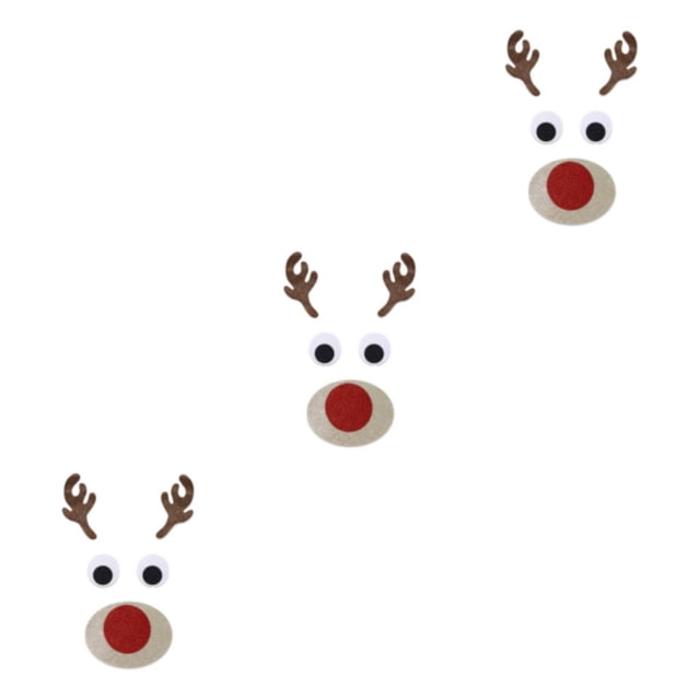 Wweixi Cute Christmas Window Sticker To Add Cheer To Any Room Wide Application Christmas Window Stickers Elk head 3Set