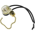 thumbnail image 4 of HQRP Ceiling Fan Switch Compatible with Zing Ear ZE-109, Canal CS20-5220-DP, Sun-Lite J-101, Gardner Bender GSW-31 2-Wire Pull Chain Fan Light Switch With 2 Pre-Installed Wires, UL Listed, 4 of 7