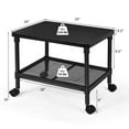 thumbnail image 2 of Gymax 2-Tier Under-Desk Imprimante Stand Roulement Fax Panier W / Étagère de Stockage et Roue Pivotante, 2 of 10