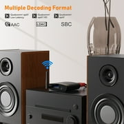 1Mii HiFi Bluetooth 5.0 Receiver Bluetooth Audio Adapter with Audiophile DAC, LDAC & aptX HD for AV Receiver or Stereo Amplifier - DS200Pro, Black