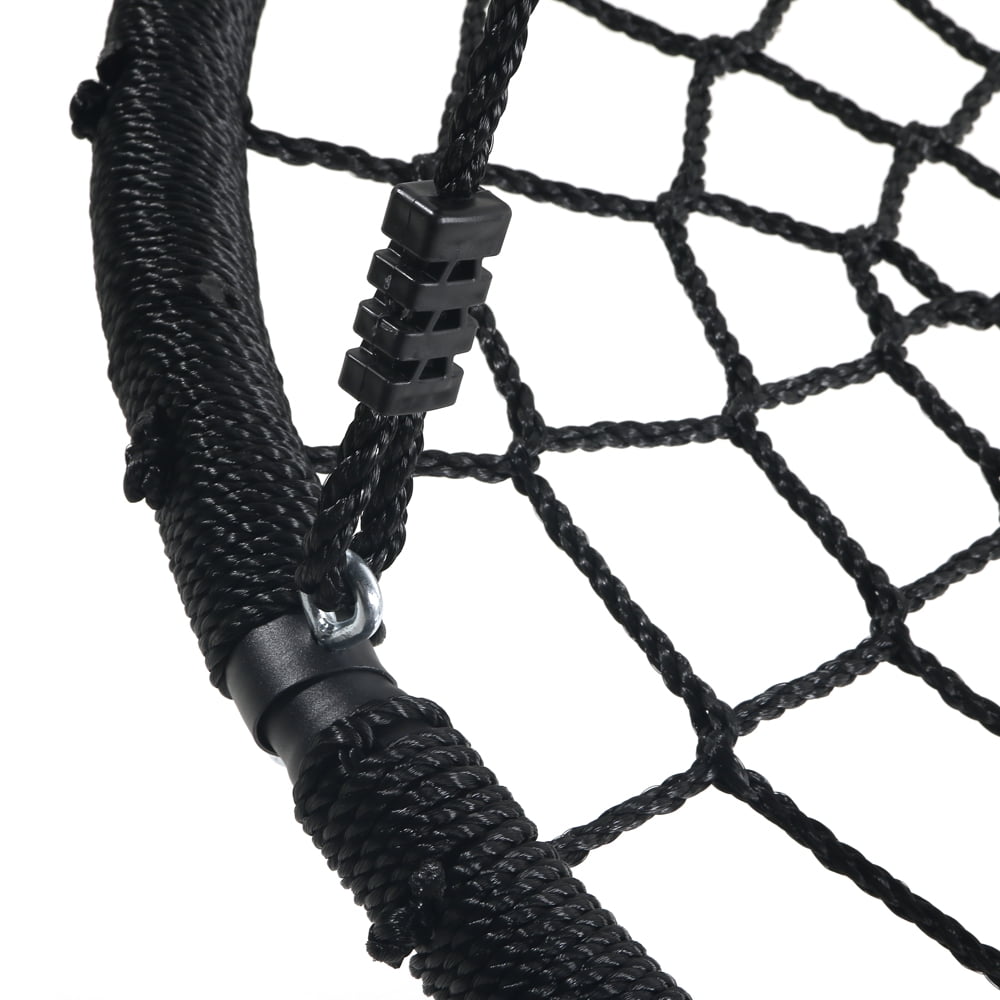 40" Spider  Swing Nylon Rope Swivel Tree Net Assembled Black