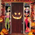 thumbnail image 2 of Halloween Ghost Banners Welcome Halloween Decorations Outdoor Halloween Hanging Sign for Front Door Trick Or Treat Banners Porch Signs Outside Yard fireplaces Party Supplies, 2 of 6