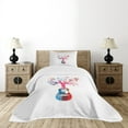 thumbnail image 4 of Ambesonne Guitar Quilted Bedspread Set 2 Pcs, Tree Butterflies, Twin Size, Multicolor, 4 of 5