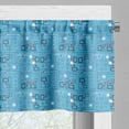 thumbnail image 5 of Ambesonne Geometrical Valance & Curtain, Lines Dots Circles, 55"x30", Turquoise Red and White, 5 of 6