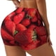thumbnail image 1 of Fotbe Strawberry Red Shorts Sin Costuras – Shorts Deportivos de Cintura Alta para Mujer, Elásticos para Gimnasio, Yoga, Running o Ciclismo-Large, 1 of 8