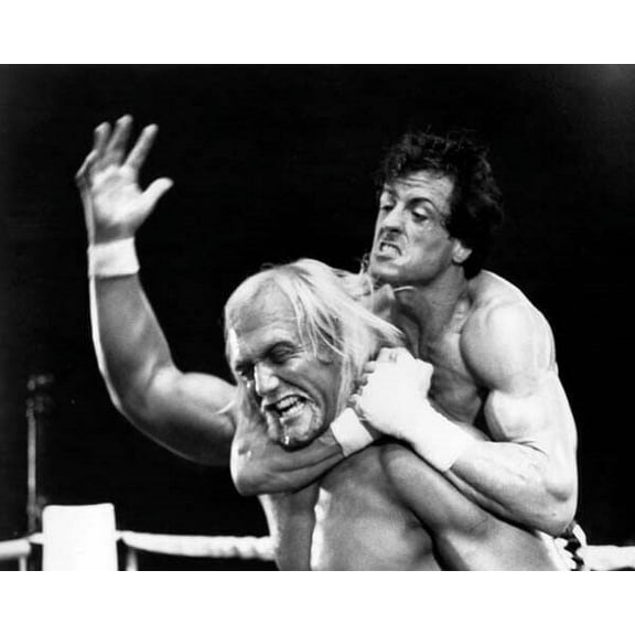 Rocky III Sylvester Stallone strangle holds Hulk Hogan 24x30 inch poster
