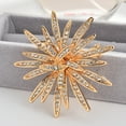 thumbnail image 4 of Broche para mujer, broche de cristal con diamantes de imitación en tono dorado ER, 4 of 5