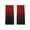Red, variant on Burnt Orange Black Ombre Sheer Curtains 54 Inch Length 2 Panels Set Window Treatments, Modern Abstract Striped Gradient Rod Pocket Semi Curtains for Living Room/Bedroom/Kitchen Décor, 104"W x 54"L