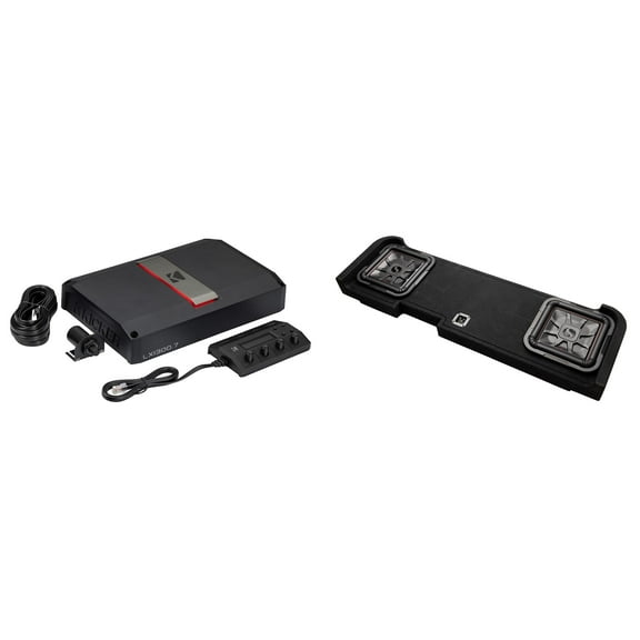 Kicker Bundle - Compatible with Chevy/GMC 12" L7T Solo-baric Enclosure & 7 Channel LX Amplifier Audio Upgrade ( 51KGMDL7T122, 51LX13007)