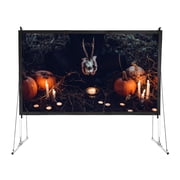 InstaHibit 100 Portable Projector Screen with Stand 16:9 HD Fast Folding Indoor Outdoor Home Theater Backyard Movie