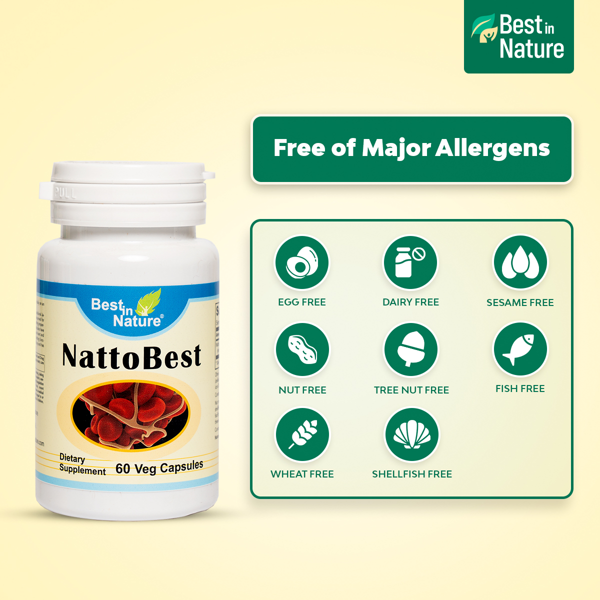 Best in Nature NattoBest - Nattokinase Supplement for Heart Health*