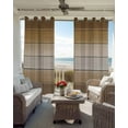 thumbnail image 4 of Ombre Brown Gray Wood Blackout Curtains 84 Inches Length, Gradient Country Rustic Grain Window Treatment Thermal Insulated Drapes for Bedroom Living Room 2 Panels 104x84 Inches, 4 of 8