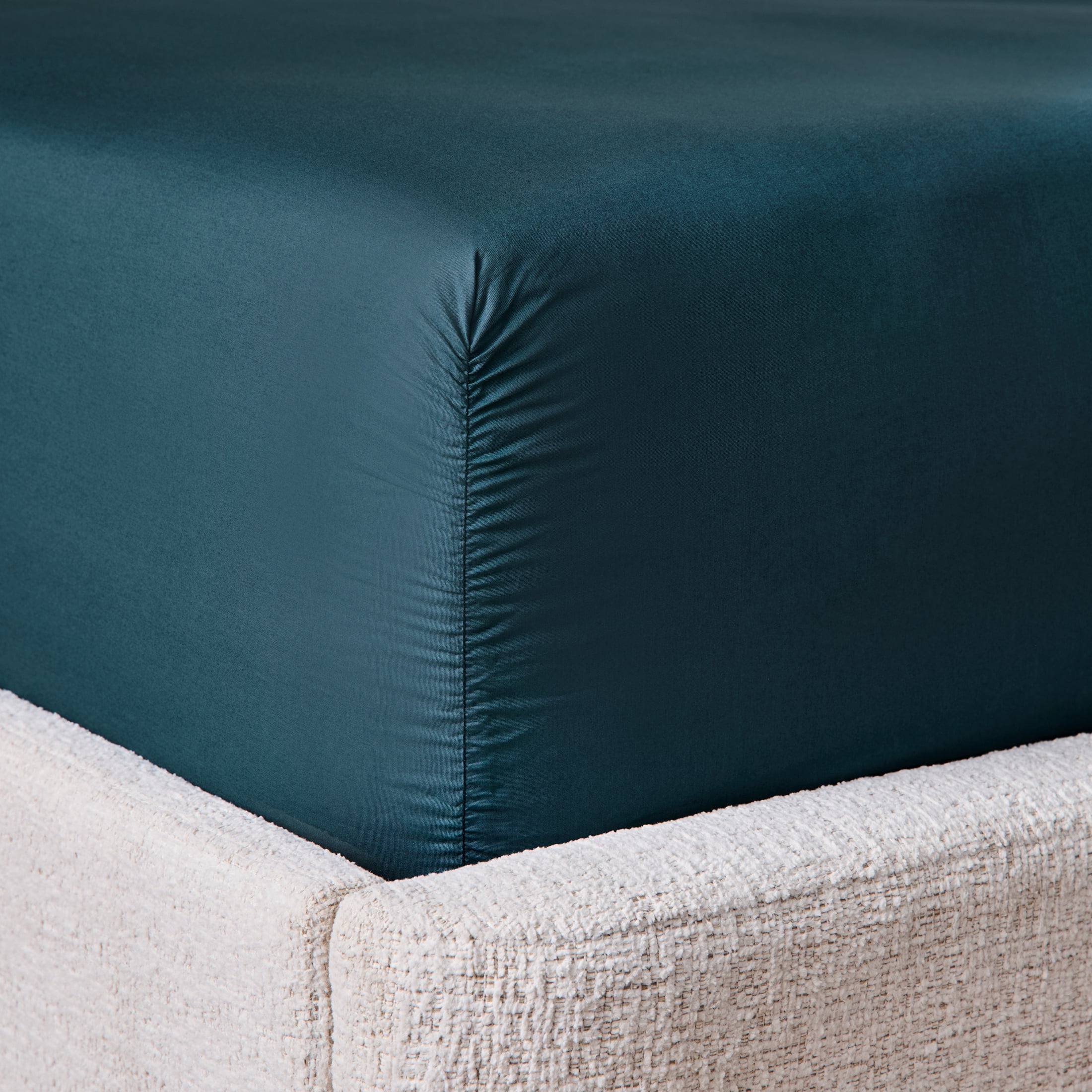 Better Homes & Gardens 300 Thread Count Cotton Percale 3-Piece Teal Ocean Bed Sheet Set, Twin