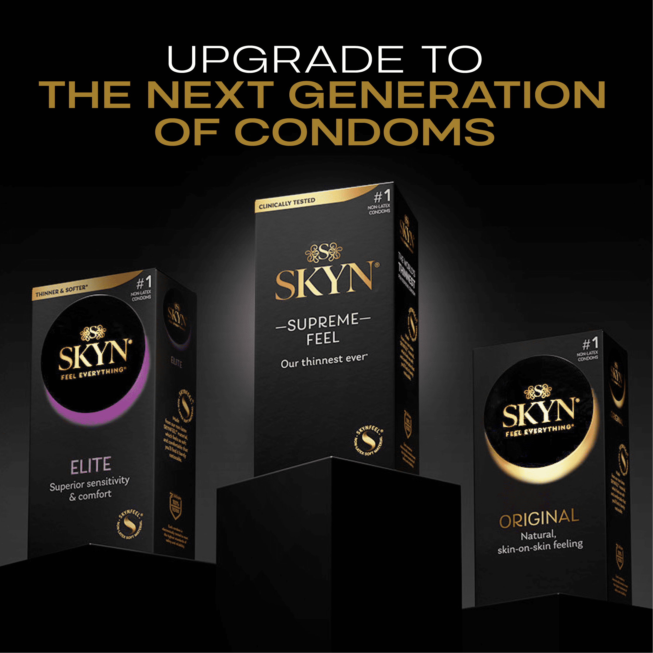 SKYN Extra Studded Non-Latex Lubricated Condoms, 22 Count