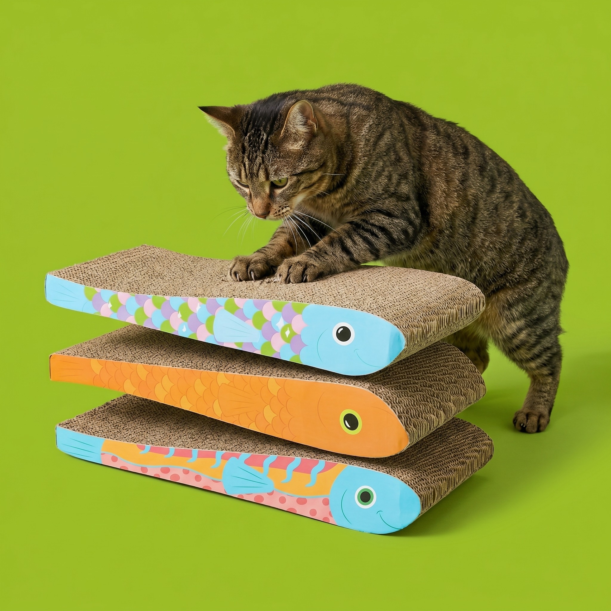 Vibrant Life Fish Cat Scratcher With Catnip, 3 Pack photo 2