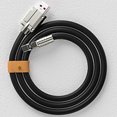 thumbnail image 1 of Cable de datos USB tipo C de 120 W con conector de aleación de zinc y codo giratorio de 180 grados, juego de silicona líquida, carga rápida de 6 A con lámpara, 1 of 6