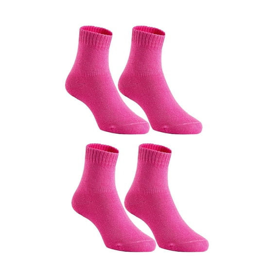 Lovely Annie Unisex Children 4 Pairs Pack Non Slip Pure Cotton Socks 0Y-1Y(Rose)