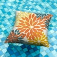 thumbnail image 2 of Orange Yellow Flower Pillow Covers 18x18 Inch Set of 2 Fall Throw Pillows Outdoor Waterproof Decor for Living Room Sofa Patio Funiture Garden Floral Polyester Pillow Covers 012E, 2 of 6