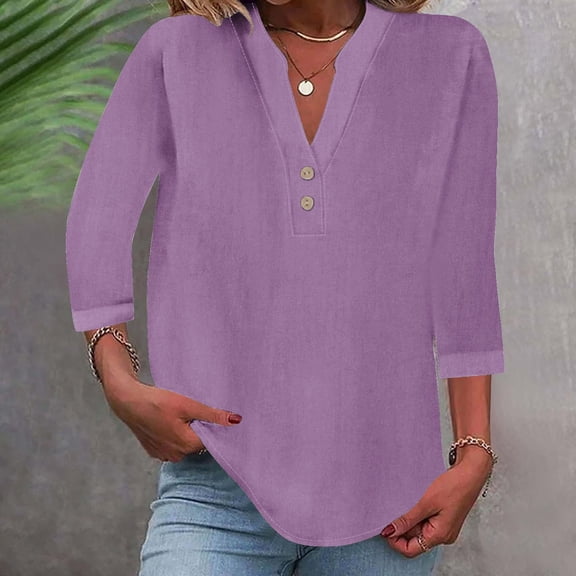 WCJM Long Sleeve Crop Tops for Women Twist Back Workout Cropped Women's Long Sleeve T-Shirt Cotton Linen Shirts for Women Button Down Tops Short Sleeve Casual Blouses Oversized Tshirts 2026