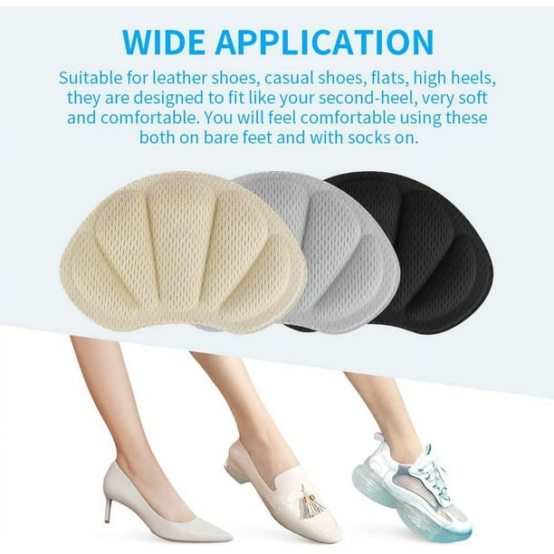 Pairs Anti-Slip Heel Grips, Self-Adhesive Heel Pads for Shoes
