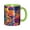 Green, variant on Old Style Flower Coffee Mug Fun Custom Ceramic Mugs 11oz Black